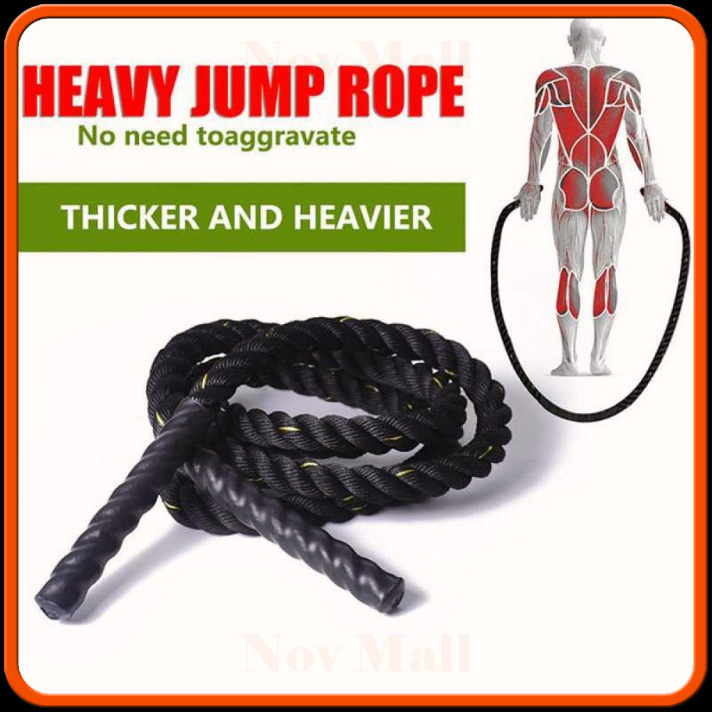 Jual Tali Skipping Jump Rope Heavy Power Training 3mx25mm -SP567 ...
