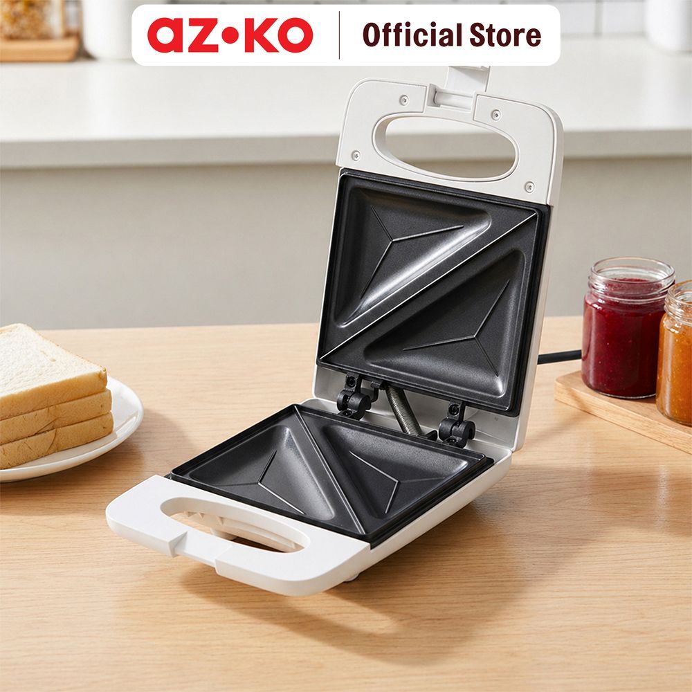 Jual AZKO Kris Sandwich Maker 1 Slice - Putih Matte Pembuat Roti Lapis ...