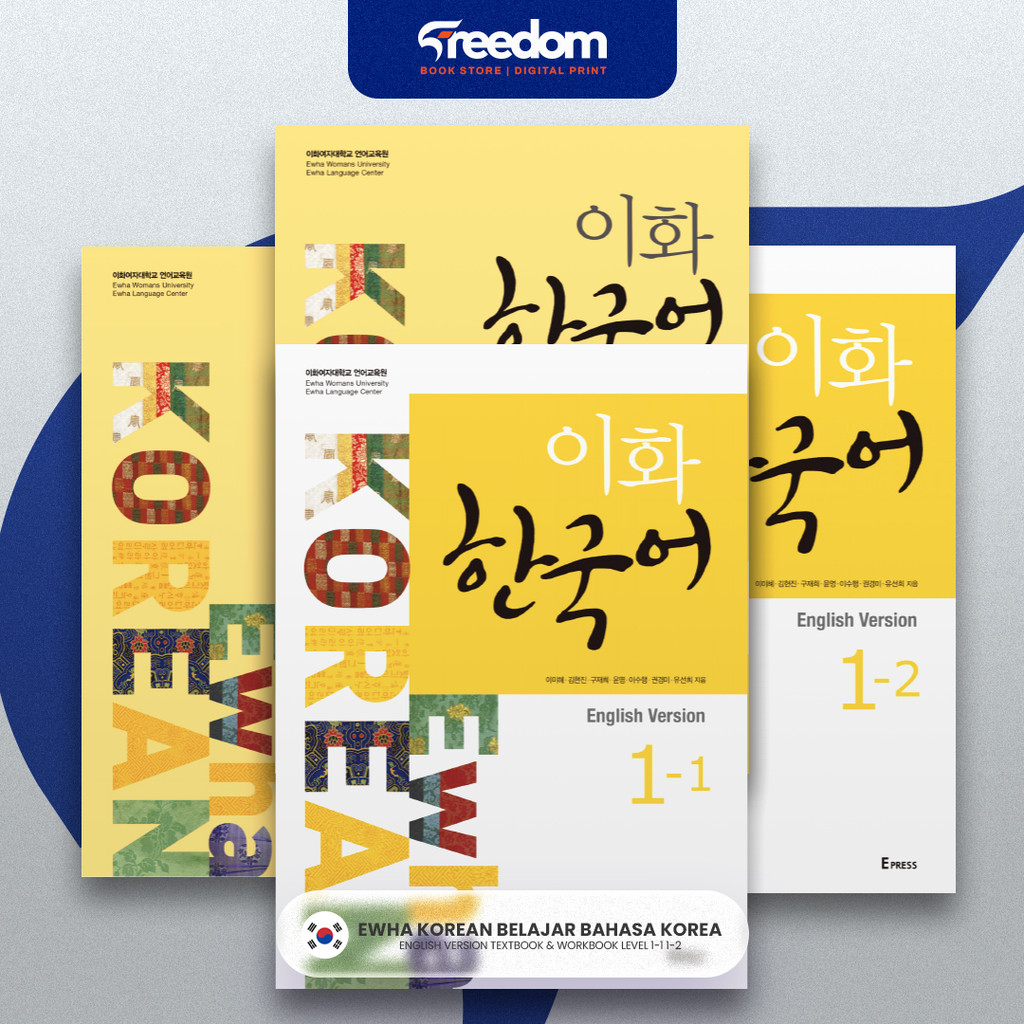 Jual Buku Ewha Korean 1-1 &amp; 1-2 English Version | Ewha Korean Textbook &amp; Workbook | Belajar ...