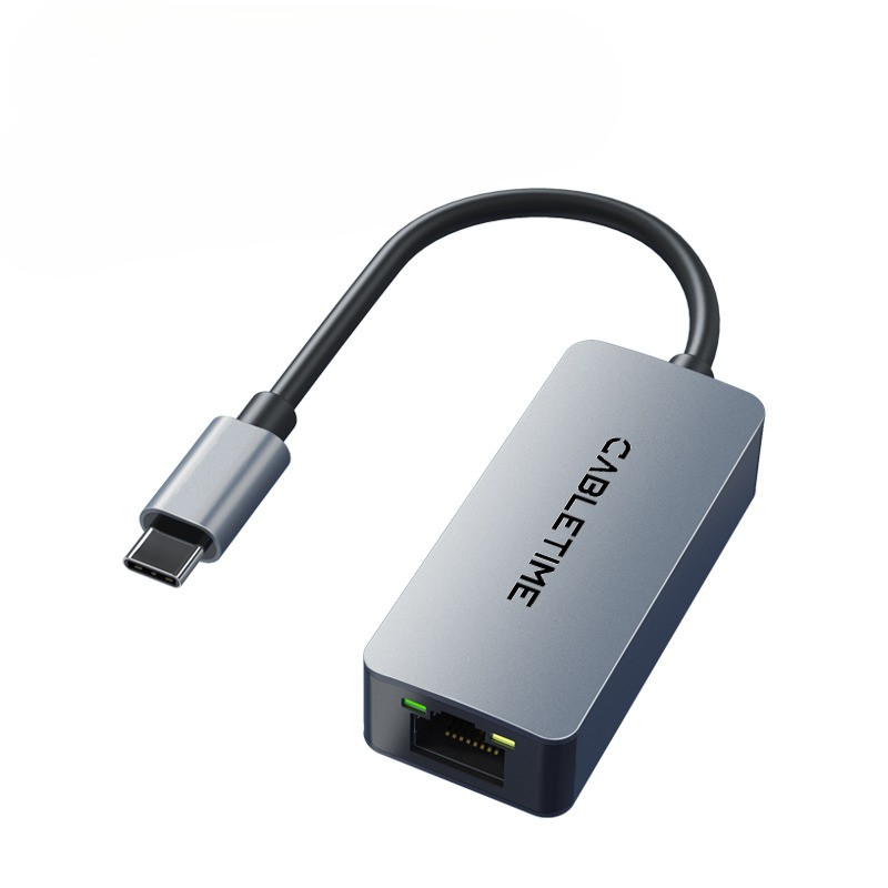 Jual CABLETIME USB C Ethernet Adapter 2.5G 2500Mbps USB3.1 RJ45 LAN ...