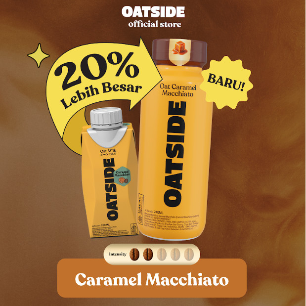 Jual OATSIDE Coffee Caramel Macchiato 240 ML (24 pcs) (Kemasan Tutup ...