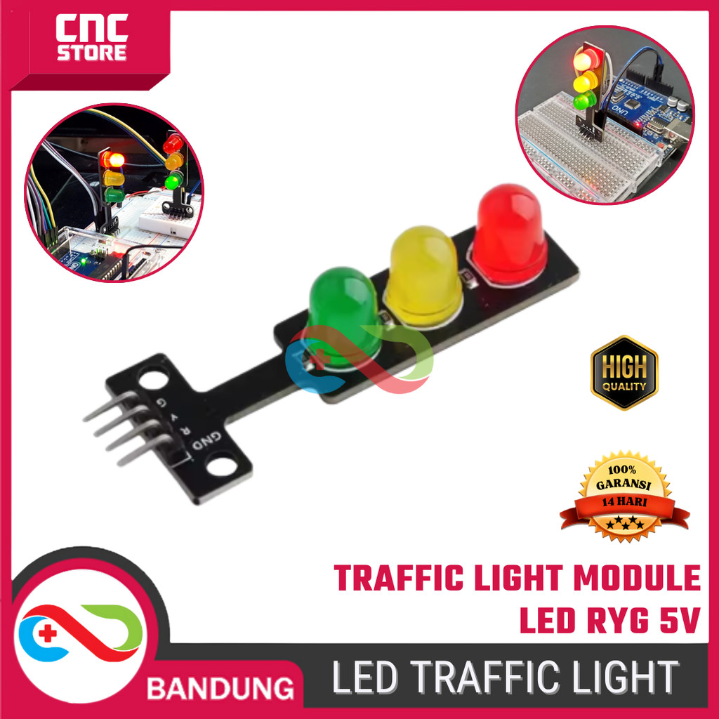 Jual Modul LED Lampu Lalu Lintas Traffic Light 5V 8mm RYG – Kompatibel ...