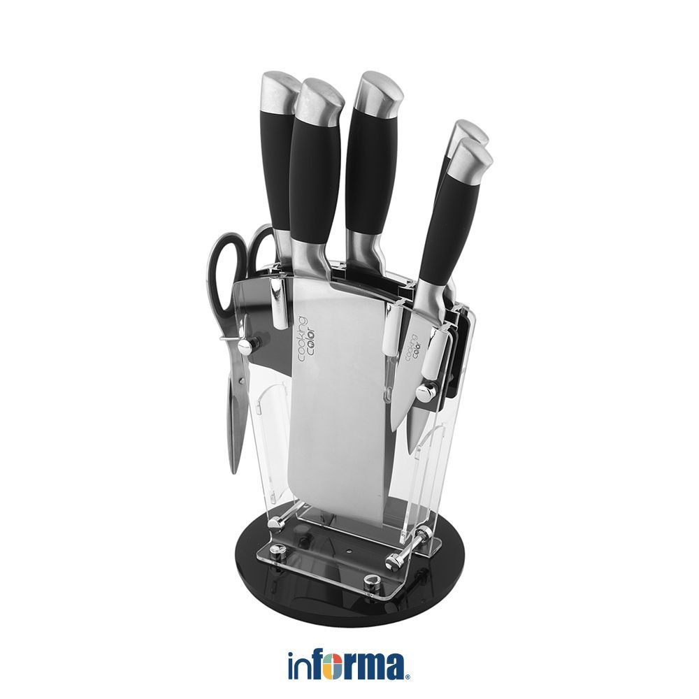 Jual Informa Cooking Color Liam Pisau Dengan Block Penyimpanan Set 6 ...