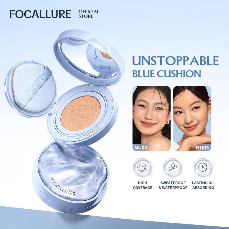 Jual FOCALLURE Matte Unstoppable Blue Cushion 16H longlasting ...