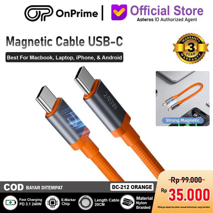 Jual ONPRIME Cable C to C 240W 20CM Orange - DC-212 | Shopee Indonesia