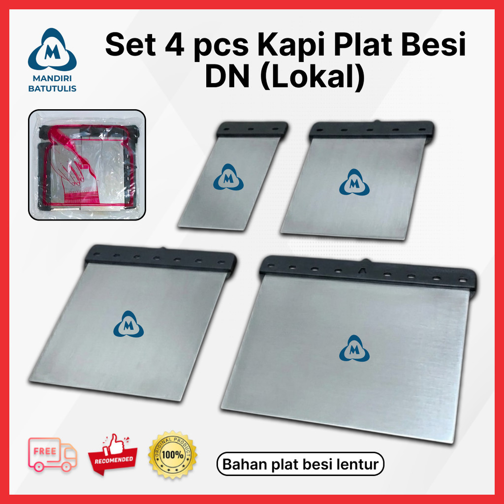 Jual Kape Set 4 Pcs DN - Kapi Plat Besi - Scraper Sekrap Scrap Dempul ...