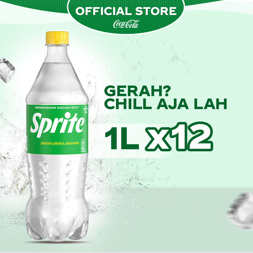 Jual Sprite Lemon Lime Minuman Soda - Botol 1L x 12pcs | Shopee Indonesia