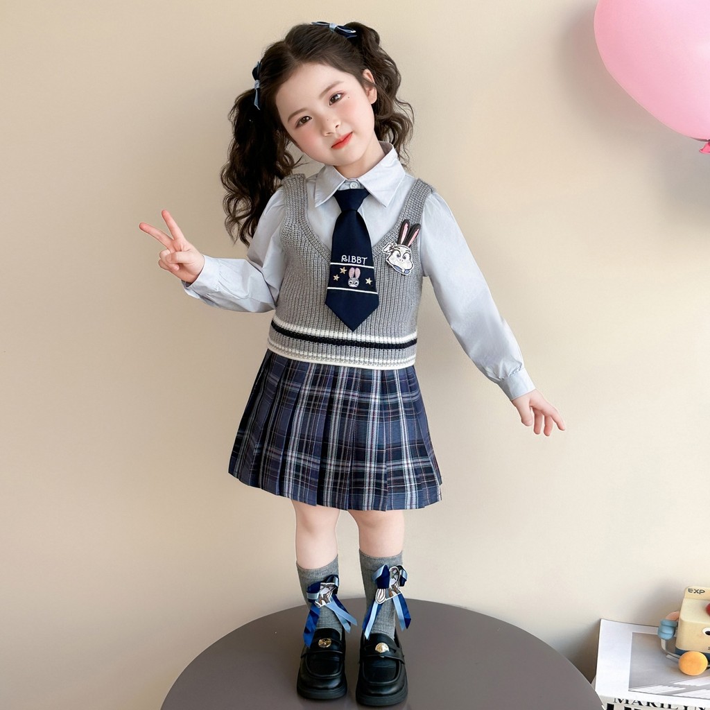 Jual ( SET1400 ) Setelan set kemeja vest rompi skort rok celana anak ...
