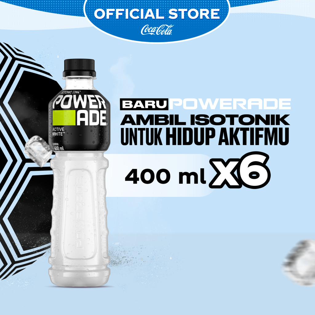 Jual Powerade Active White 400ml x Bundling 6 pcs | Shopee Indonesia