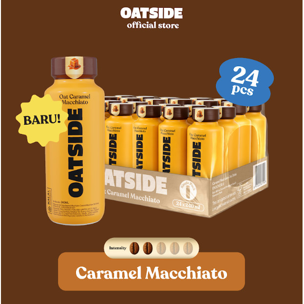 Jual OATSIDE Coffee Caramel Macchiato 240 ML (24 pcs) (Kemasan Tutup ...