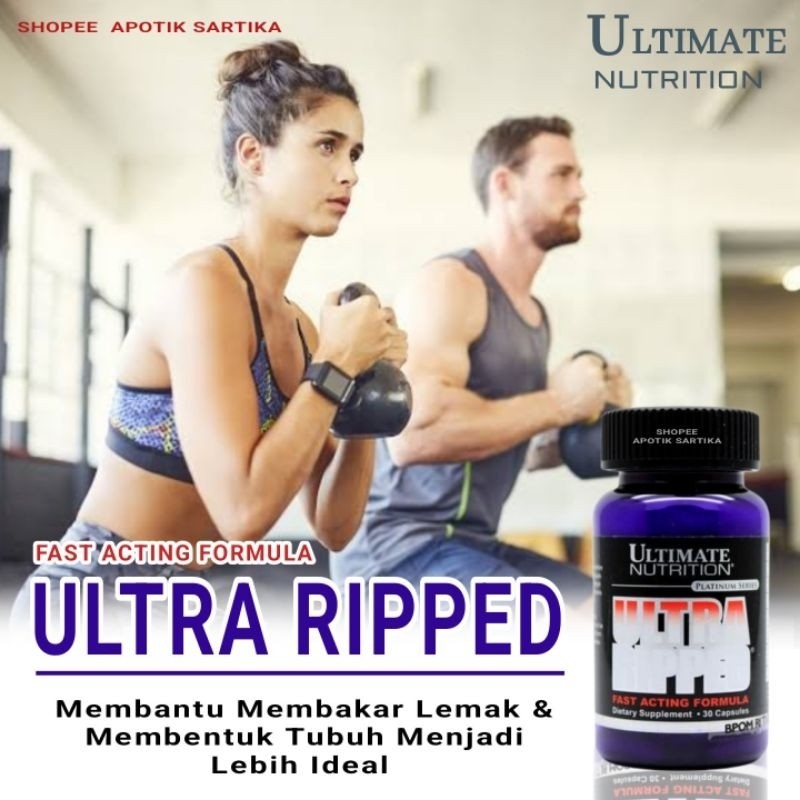 Jual Suplemen Pembakar Lemak Pembentuk Otot Tubuh Ampuh ULTRA RIPPED ...