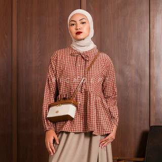 Richdept Oddie Shirt Wanita Oversize Kotak-Kotak
