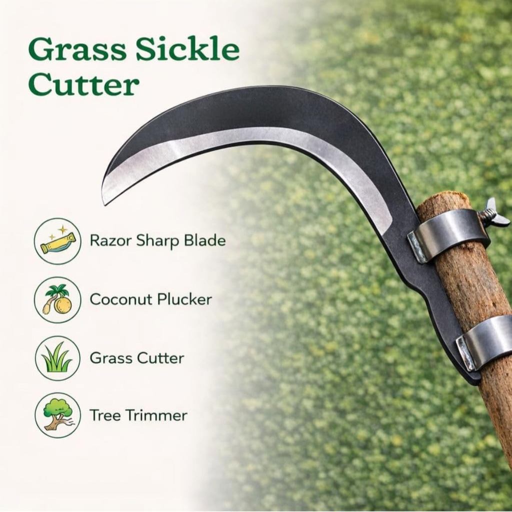 Pisau Potong Dahan Pohon Adjustable | Sabit Tani Untuk Rumput Tinggi & Memetik Buah Smilelife Pisau Potong Pohon Pisang  Pisau Sabit Sawit Pisau Pinang Dahan Tinggi