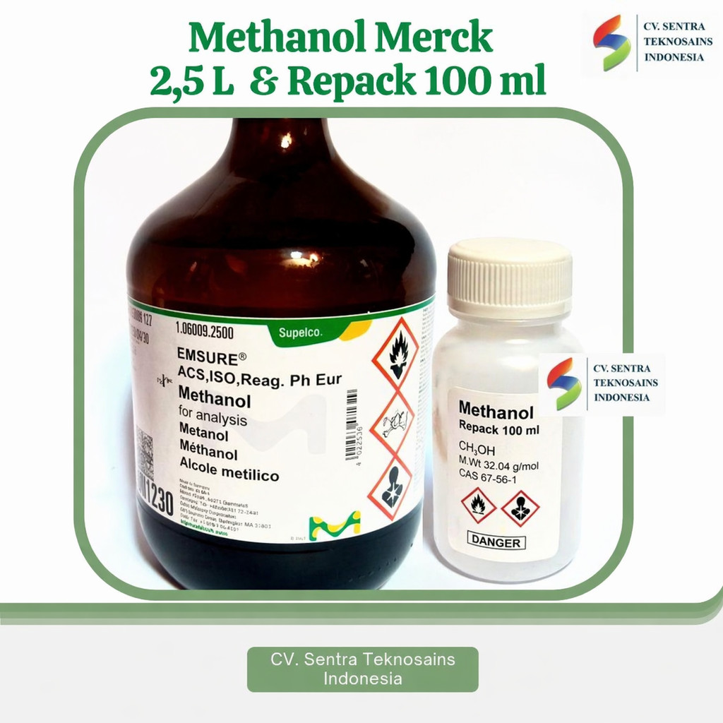 Jual Methanol / Metanol Pro Analis / Pelarut CH3OH ecer (100 ml ...
