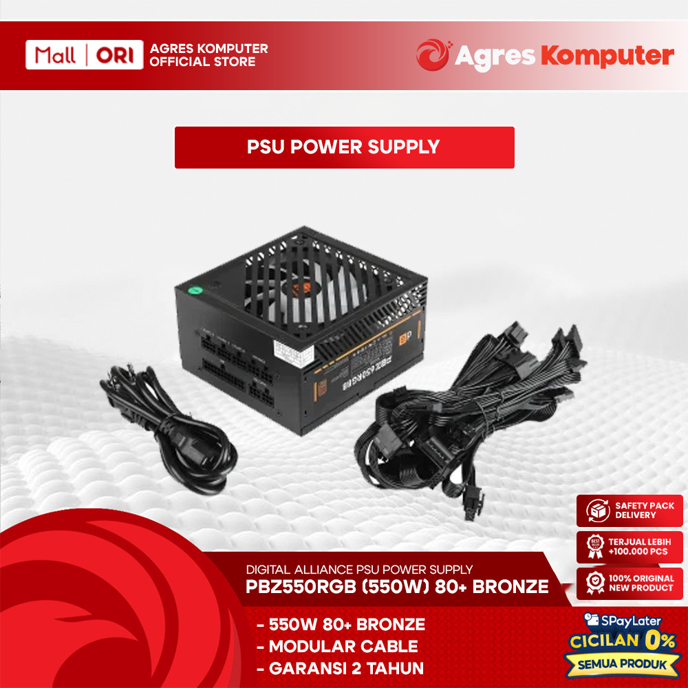 Jual DIGITAL ALLIANCE PSU POWER SUPPLY PBZ550RGB (550W) 80+ BRONZE ...