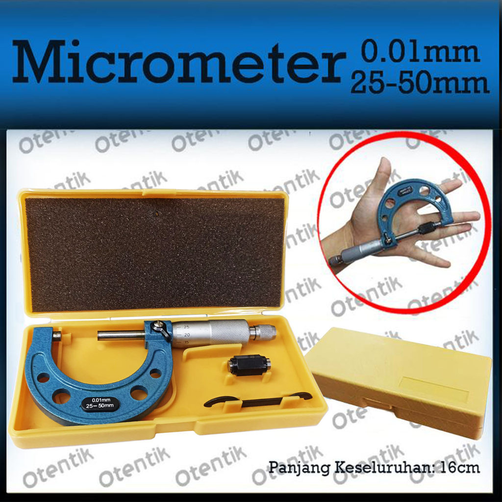 Jual MICROMETER OUTSIDE 25 - 50 MM - MIKROMETER DIAMETER LUAR - ALAT ...