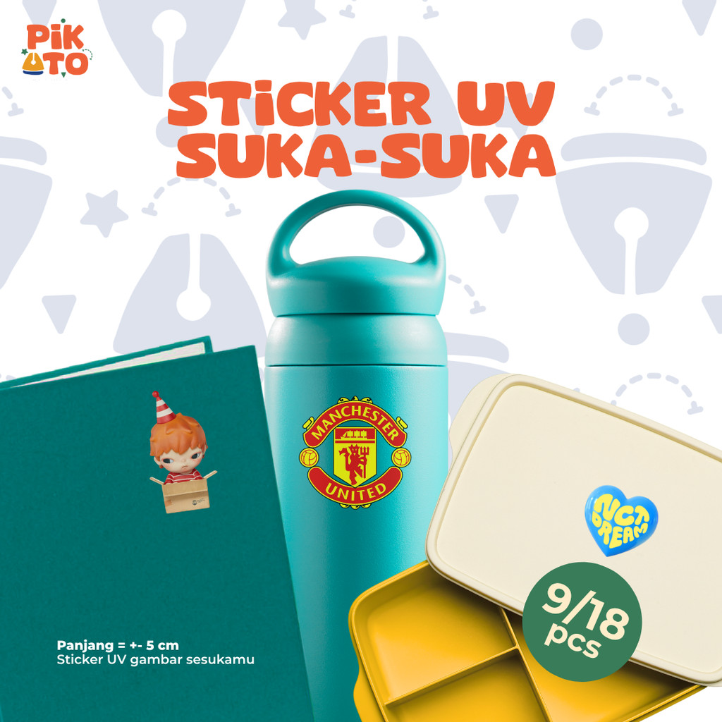 Jual PIKATO Sticker UV DTF Suka-suka Cute Waterproof Premium untuk ...
