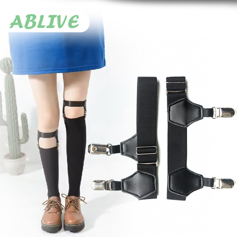 Jual Set Garter Belt Universal 2pcs Hitam Garterbelt Calf Penjepit Kaos  Kaki Dengan Gesper Logam | Shopee Indonesia