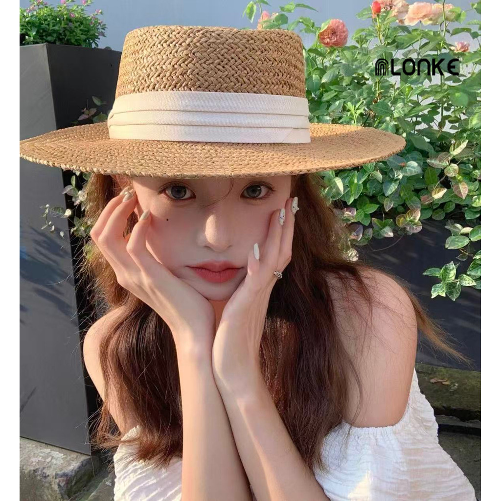 Jual NLONKE - Topi Pantai Tepi Datar Musim Panas Topi Formal Serbaguna ...