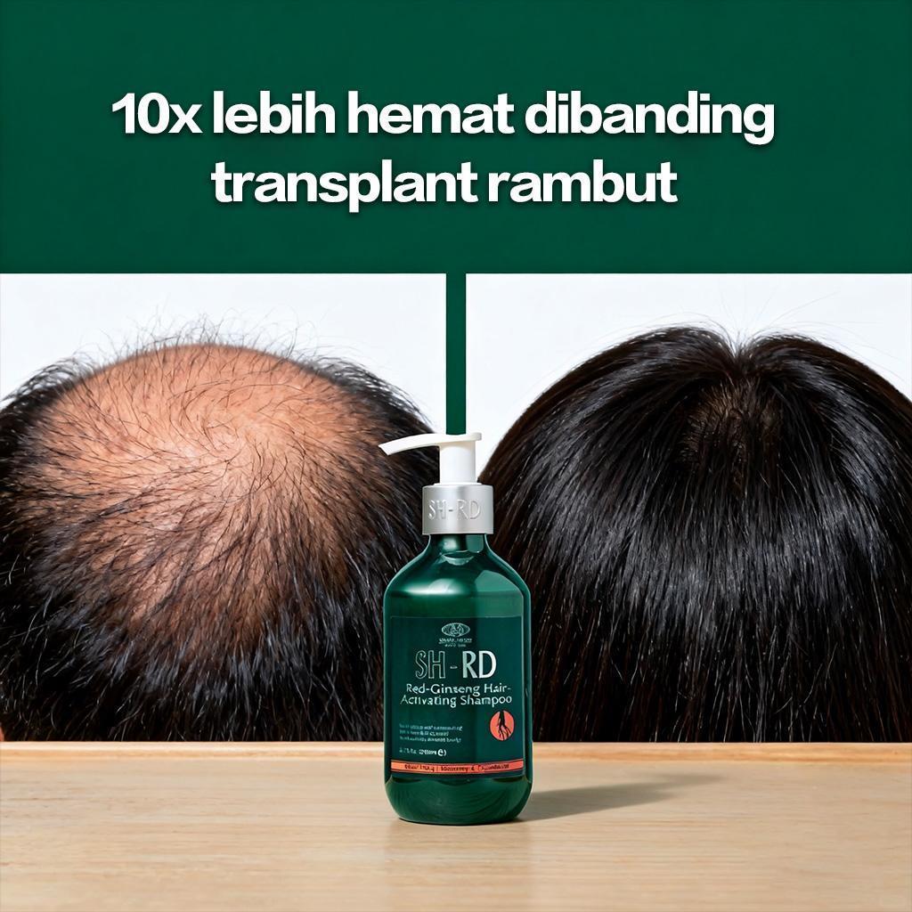 Jual SHRD Red Ginseng Shampoo 200ml Untuk Mengurangi Rambut Rontok dan ...
