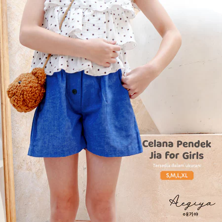 Celana Pendek Jia | Celana Anak Perempuan Korean Style