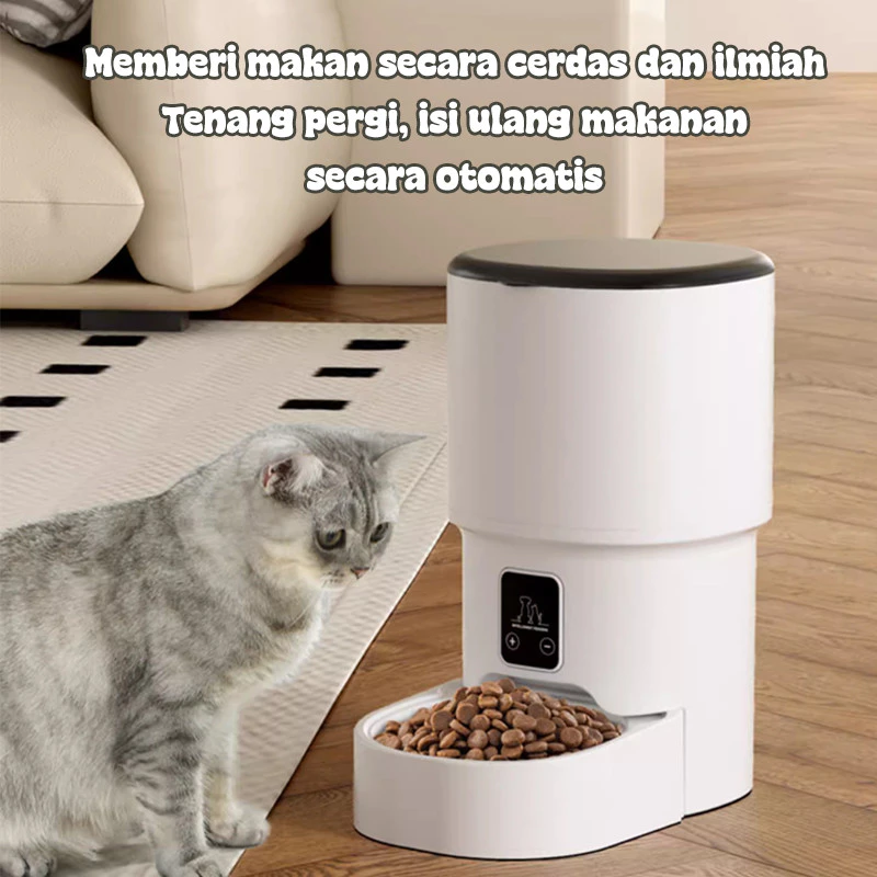 Sistem pengunci segar 4 lapis dan wadah makanan 4L pet feeder anti serangga