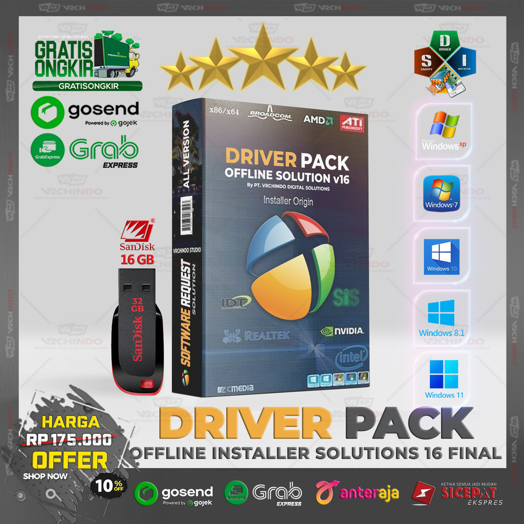Jual Driver Pack Solutions Offline 16 Final | USB DriverPack Installer ...