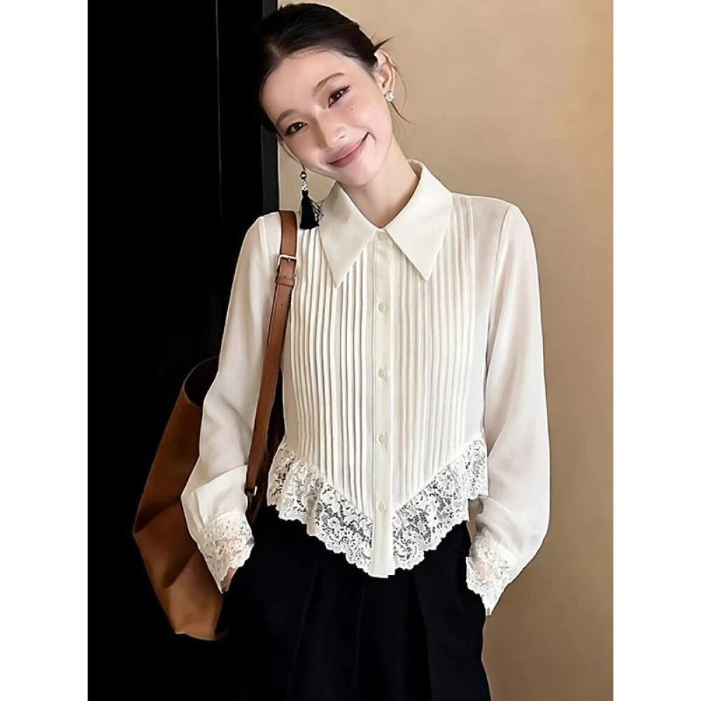 Jual FADFAD Kemeja putih yang elegan dan ramping terbaru untuk wanita ...