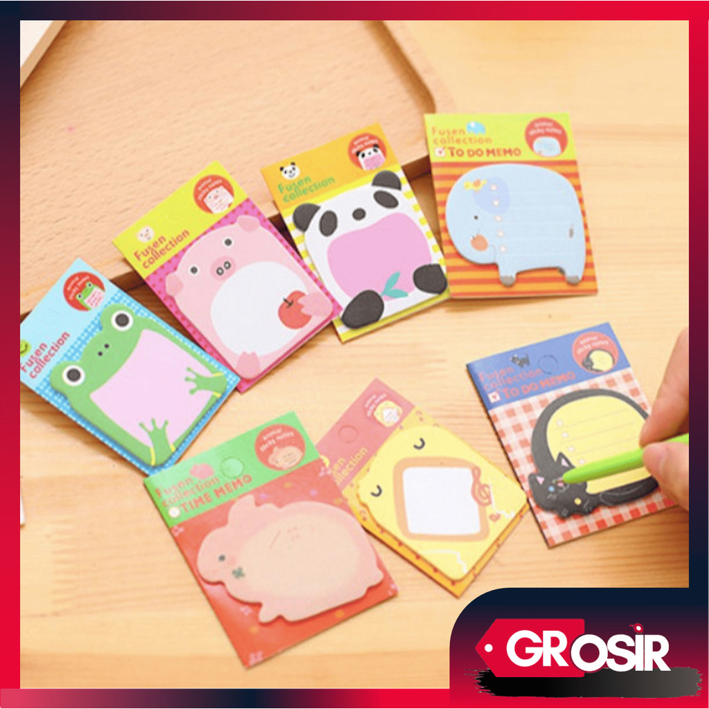 Jual Grosir - S636 Tempelan Catatan Memo / Sticky Notes Animal Motif ...