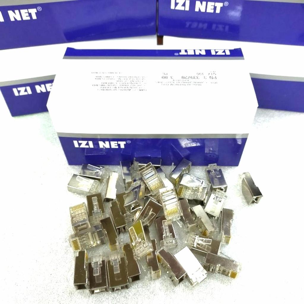 Jual Izinet Jack Connector Konektor RJ45 STP FTP Cat 6 Indoor / Outdoor ...