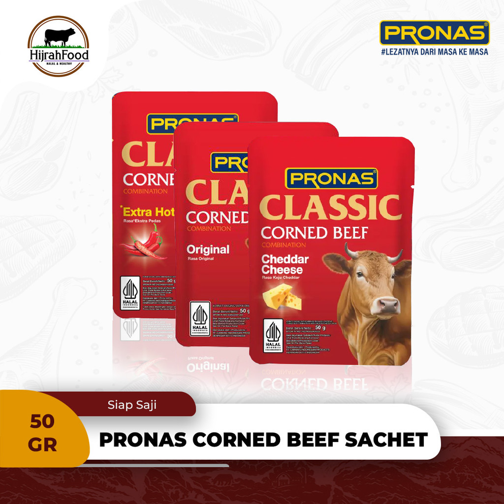 Jual Pronas Corned Beef Sachet | Kornet Sapi Praktis Siap Masak - 50 gr ...
