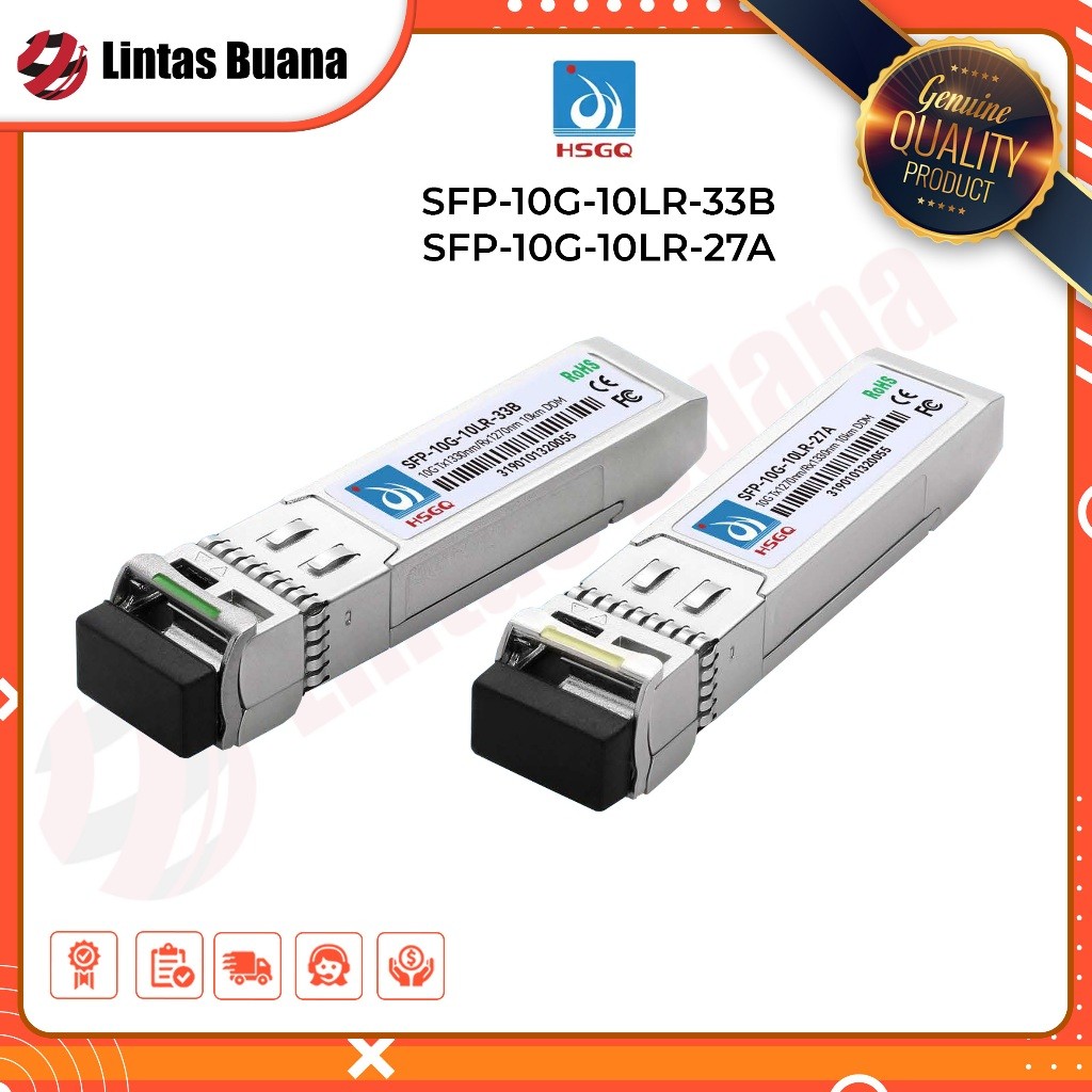 Jual HSGQ SFP-10G-10LR-33B / SFP-10G-10LR-27A 10G Bidi LC 10 km Single ...