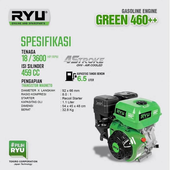 Jual Mesin Penggerak Gx460 / Gasoline Engine Tekiro Ryu | Shopee Indonesia