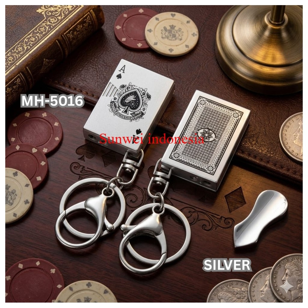 Jual korek api gantungan kunci slide MH-5016 logo kartu remi key chain ...