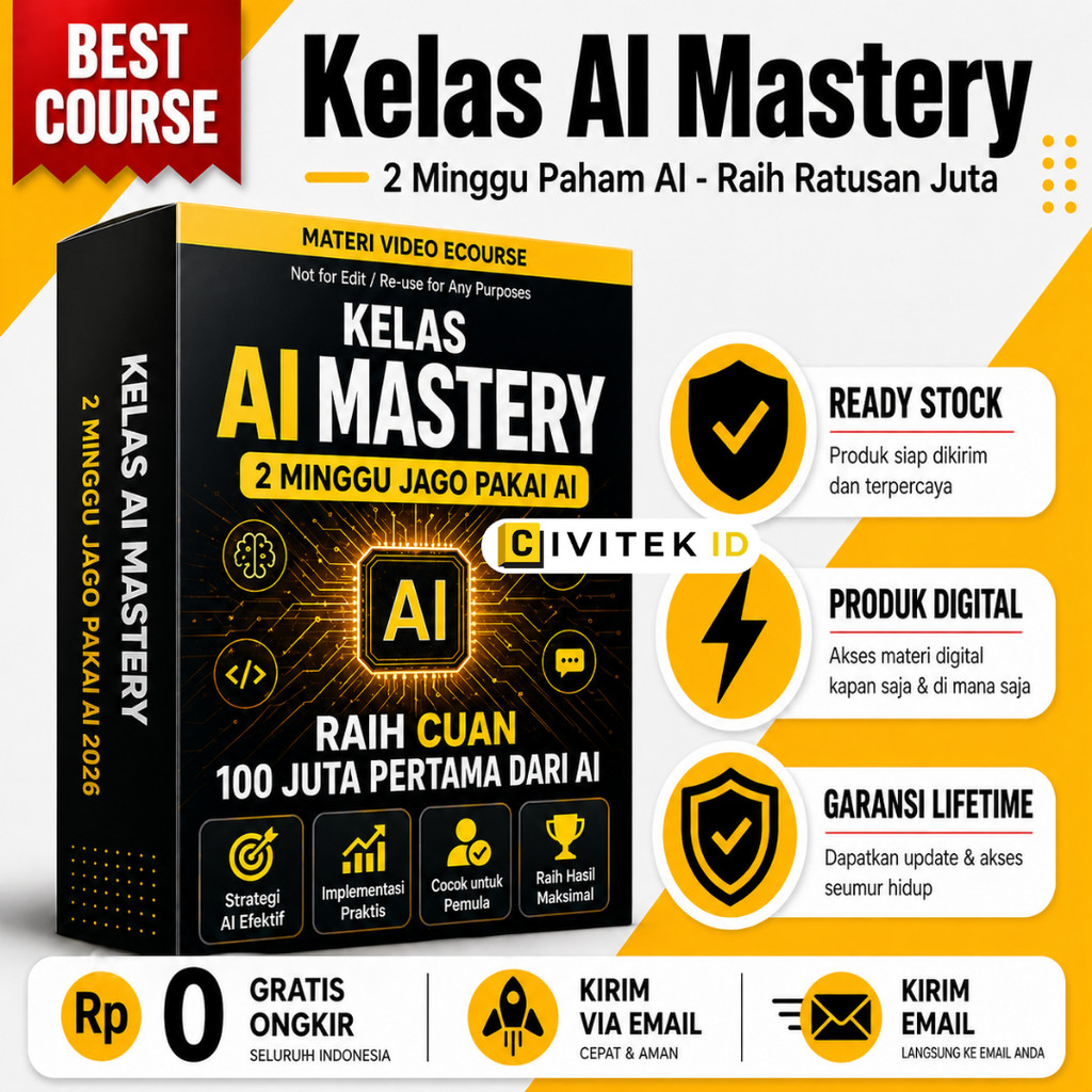 AI MASTERY 2026 - 2 Minggu Jago AI Raih 100 Juta Pertama Materi Video Belajar AI Lengkap
