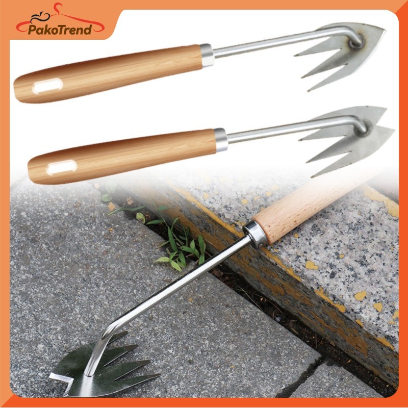 Jual 4 Gigi Alat Pencabut Rumput Gulma Manual 30cm Garu Taman ...
