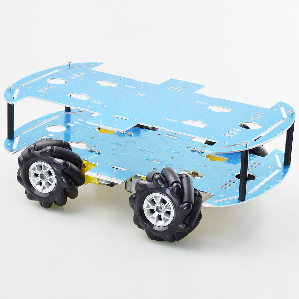 Jual Mecanum Wheel Omni-directional Robot Car Chassis Kit with 4pcs TT ...