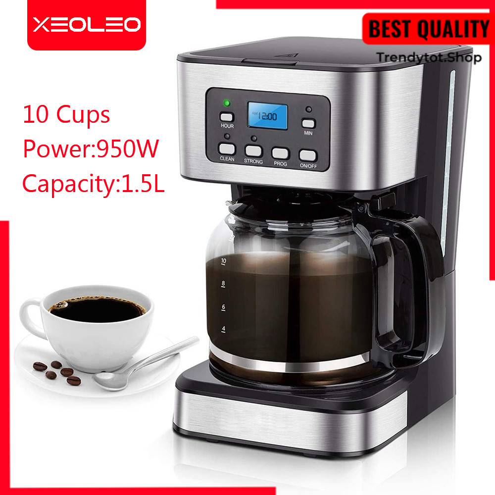 Jual DISKON XEOLEO Automatic Coffee Machine Drip Cafe Maker 1.5L Glass ...