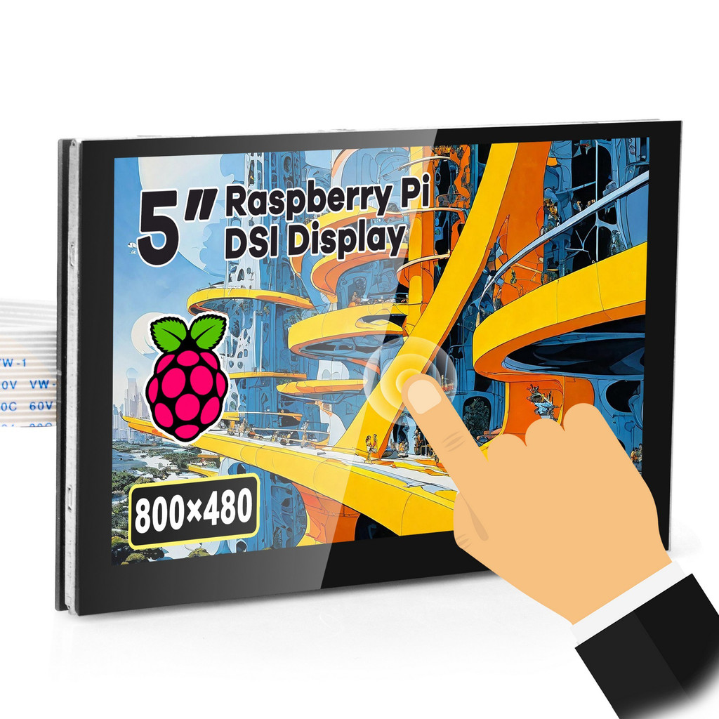 Display Touch DSI 7 Pollici OSOYOO Per Raspberry Pi 5/4/3 - IPS 800x480 Plug-and-Play