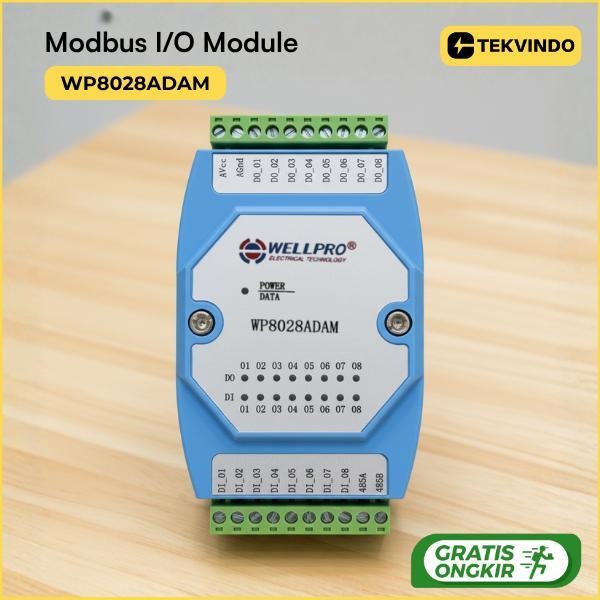 Jual WP8028ADAM Digital IO Module 8DI 8DO RS485 Isolated Modbus RTU ...