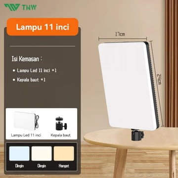 TNW 11 Inch LED Video Light Lampu Foto Studio Lighting Lampu Panel With Tripod Untuk Live Vlog