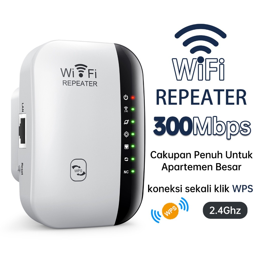 Jual WiFi Repeater Extender WiFi 300Mbps Amplifier Mini Repeater ...