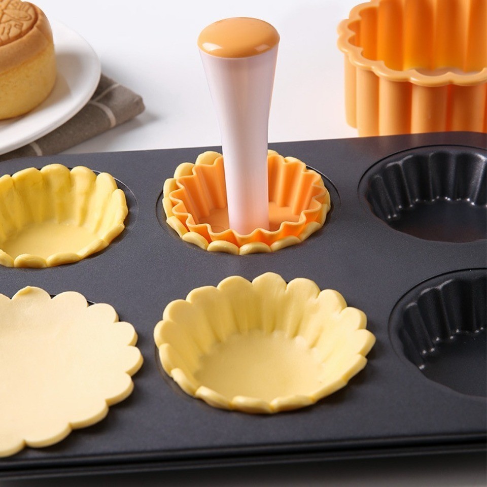 Jual Tart Shells Mold Set Pastry Tamper Plastic Mini Tart Tamper Round ...