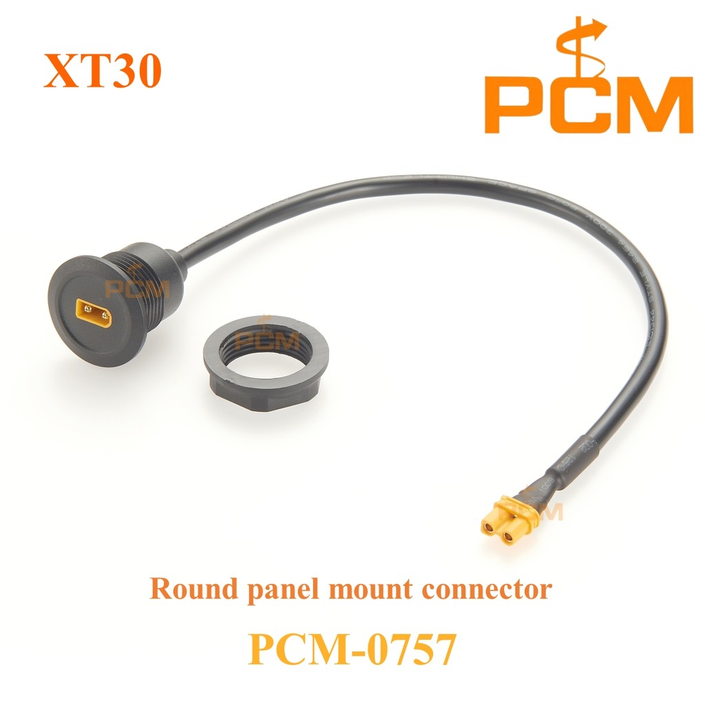 Jual Dash mount XT30 female to male cable, XT30 round panel mount ...