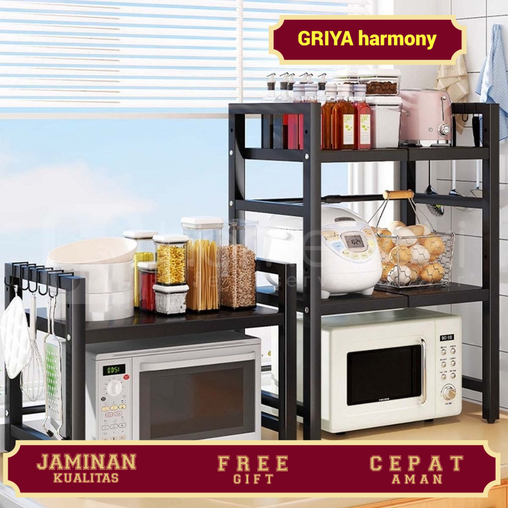 Jual Homedoki Rak Dapur Serbaguna/Rak Dapur Minimalis/Rak Microwave ...