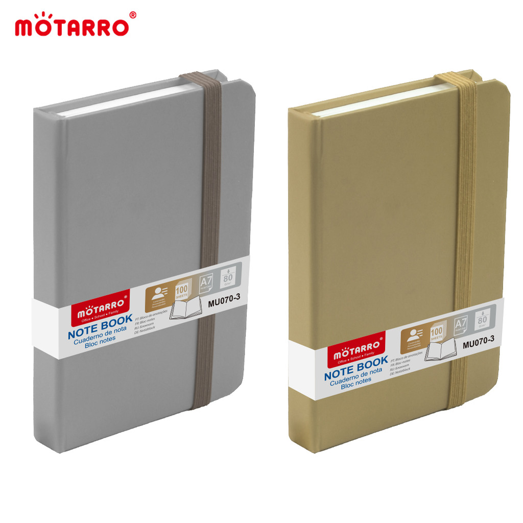 Jual MOTARRO 1Pcs A7 Notebook Gold Silver Notepad Mini Memo Hand Ledger ...