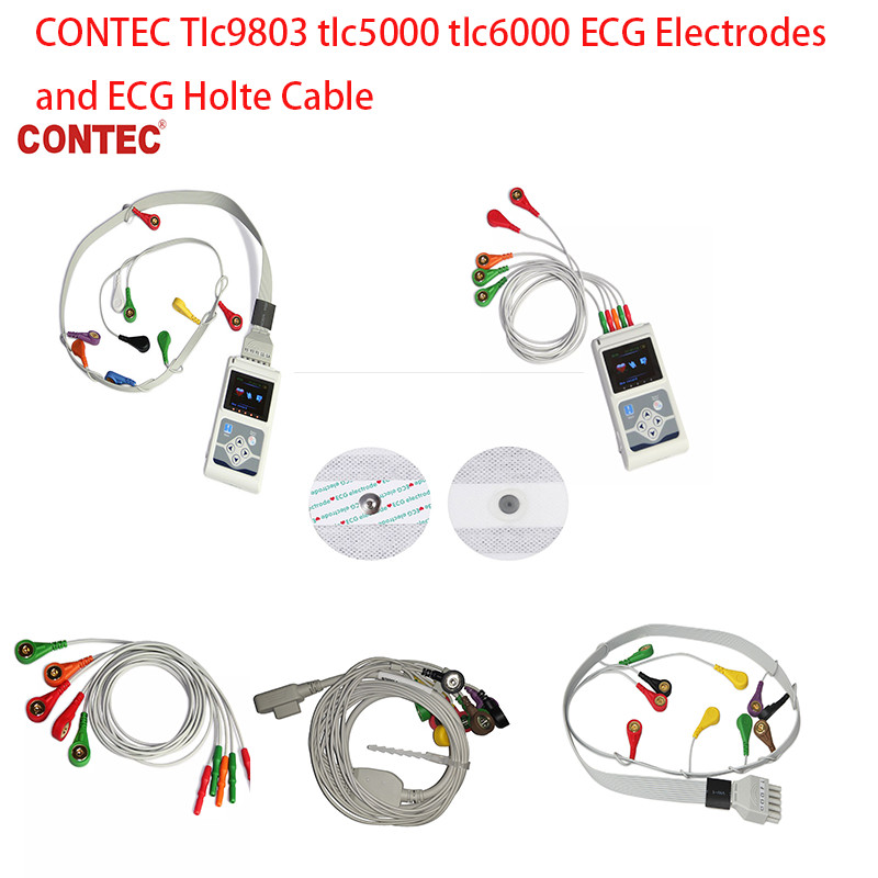 Jual CONTEC Tlc9803 tlc5000 tlc6000 ECG Electrodes and ECG Holte Cable ...