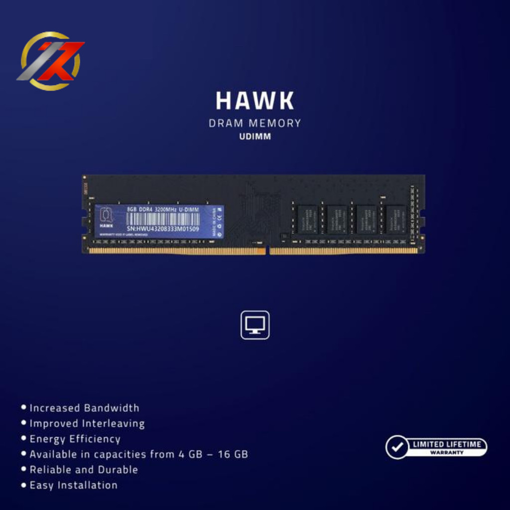 Jual MCQUEST HAWK 8GB 3200MHZ DDR4 LONGDIMM | RAM LONGDIM MCQUEST HAWK ...