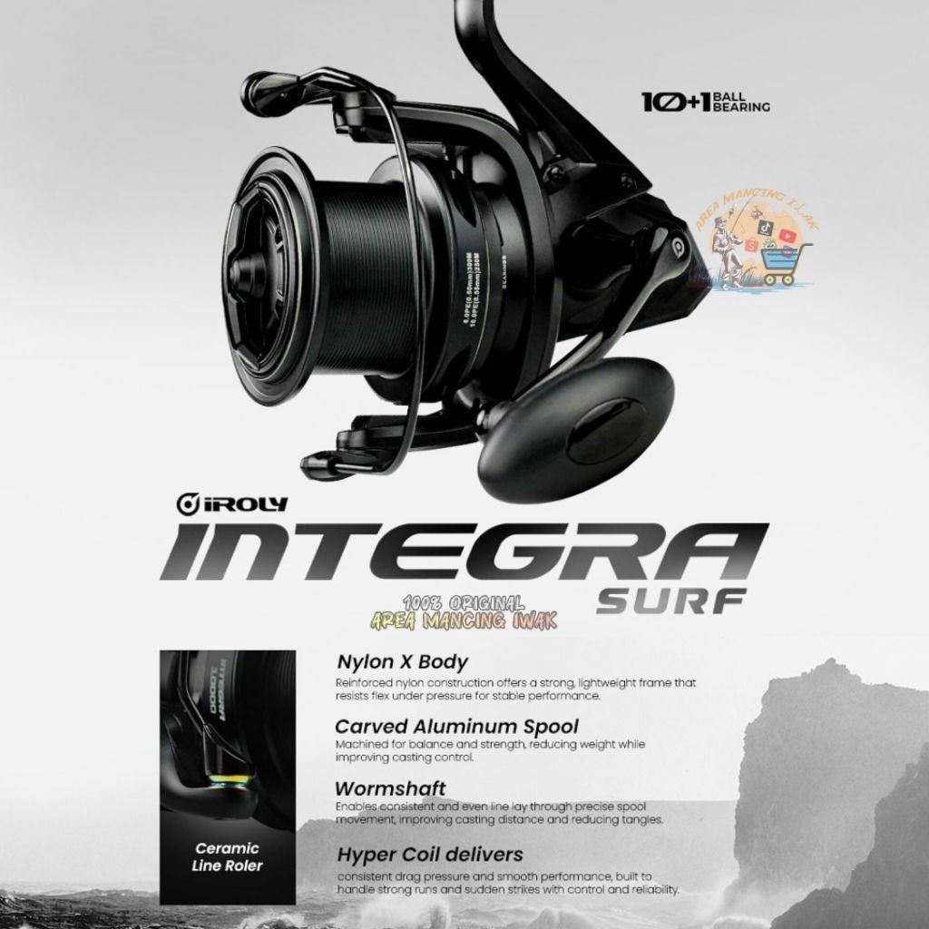 Jual Reel IROLY INTEGRA SURF SW 10000 12000 Rock Fishing - Power Handle ...