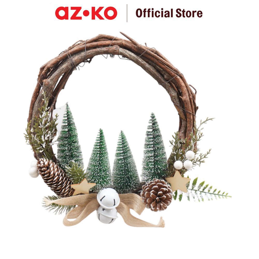 Jual AZKO Noelle 30 cm Wreath Dekorasi Natal Christmas Tree & Bell ...